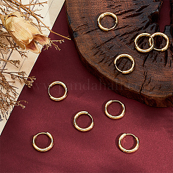 10 Pairs Ion Plating(IP) 304 Stainless Steel Huggie Hoop Earrings&nbsp;EJEW-BBC0002-19B
