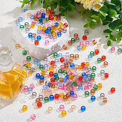 550Pcs 11 Colors Transparent Acrylic European Beads&nbsp;OACR-SP0002-22