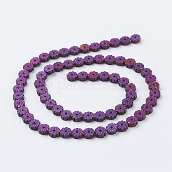 PVD Vacuum Plating Electroplate Non-magnetic Synthetic Hematite Beads Strands&nbsp;G-F534-K08