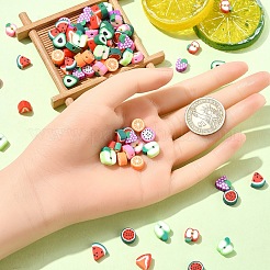 100Pcs 10 Styles Handmade Polymer Clay Beads&nbsp;CLAY-YW0002-04