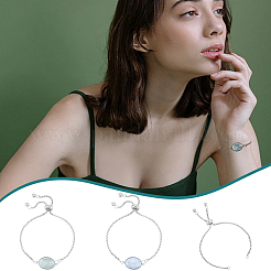 DIY Blank Oval Dome Link Bracelet Making Kit&nbsp;DIY-UN0005-30