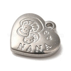 Non-Tarnish 304 Stainless Steel Pendants&nbsp;STAS-R223-02G