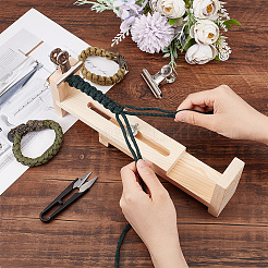 Wooden Bracelet Webbing Retainer Knitting Tool&nbsp;TOOL-WH0155-20