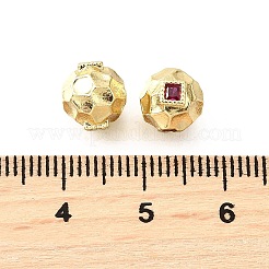 Brass Micro Pave Cubic Zirconia Beads&nbsp;KK-V011-06B-G
