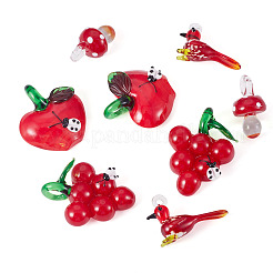 8Pcs 4 Styles Handmade Lampwork Pendants&nbsp;LAMP-TA0002-33