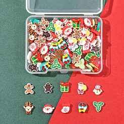 100Pcs 10 Styles Christmas Luminous Resin Cabochons&nbsp;RESI-FS0002-40