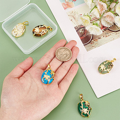 5Pcs 5 Styles Natural & Synthetic Mixed Gemstone Pendants&nbsp;G-PH0036-01