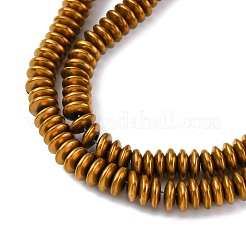 Electroplated Non-magnetic Hematite Beads Strands&nbsp;G-P571-B01-01D