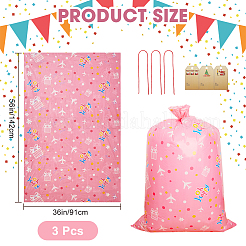 Christmas 3Pcs Rectangle Plastic Gift Storage Bags&nbsp;ABAG-WH20010-08C