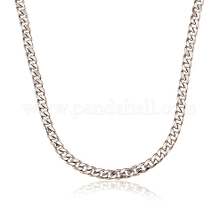 304 Stainless Steel Cuban Link Chains&nbsp;CHS-CJ0001-27B