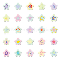 50Pcs Cute Star PVC Self-Adhesive Stickers&nbsp;PW-WG31145-01