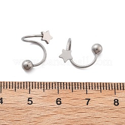 304 Stainless Steel Spiral Cartilage Earrings&nbsp;AJEW-A062-04P-02