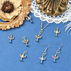 8Pcs 4 Styles Brass Micro Pave Cubic Zirconia Pendants&nbsp;KK-CJ0004-23
