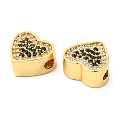 Brass Micro Pave Cubic Zirconia Beads&nbsp;KK-I705-11G