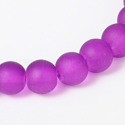 Stretchy Frosted Glass Beads Kids Bracelets for Children's Day&nbsp;BJEW-JB01768