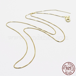 925 Sterling Silver Box Chain Necklaces&nbsp;STER-F039-40cm-05G