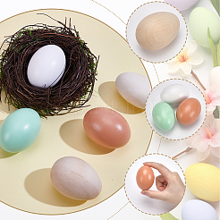 5Pcs 5 Colors Wood Egg Shape Toy&nbsp;WOOD-SP0001-92