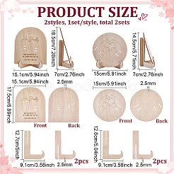 2 Bags 2 Styles Baby Birth Wristband & Hi Daddy Pregnancy Test Keepsake Wooden Sign&nbsp;OFST-FG0001-07