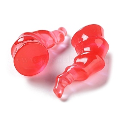 Halloween 3D Devil Horns Transparent Resin Cabochons&nbsp;LS-RESI-F051-C03
