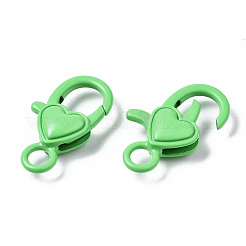 Spray Painted Eco-Friendly Alloy Lobster Claw Clasps&nbsp;PALLOY-T080-04-NR