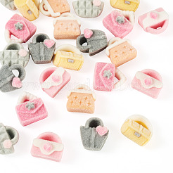 24Pcs 6 Styles Flocky Resin Cabochons&nbsp;RESI-TA0005-35