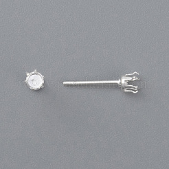 304 Stainless Steel Stud Earring Findings&nbsp;STAS-D448-087S-4mm