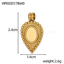 304 Stainless Steel Pendants&nbsp;STAS-OY015-82G