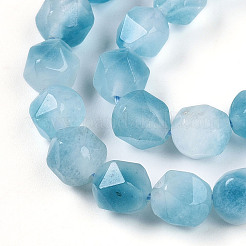 Dyed Natural White Jade Beads Strands&nbsp;G-T139-8mm-45X