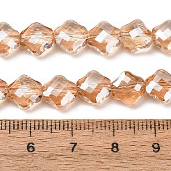 Electroplate Transparent Glass Beads Strands&nbsp;GL-CBA7A17-02A-06