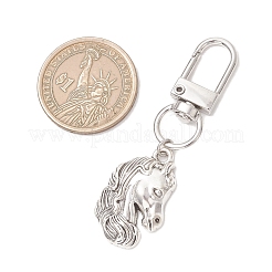 3Pcs Tibetan Style Alloy Horseshoe & Horse Pendant Decorations&nbsp;HJEW-JM04735
