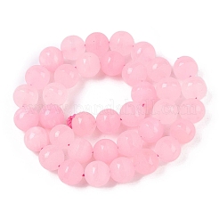 Frosted Natural White Jade Beads Strands&nbsp;G-T138-10mm-209E