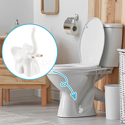 Round Plastic Push-On Toilet Bowl Bolt Caps Covers with Extra Washers and Ceramics Display Decorations&nbsp;AJEW-NB0008-28
