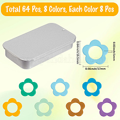 64Pcs 8 Colors Plastic Knittings Tool&nbsp;DIY-CP0012-74B