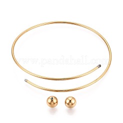 Adjustable Ion Plating(IP) 304 Stainless Steel Wire Cuff Bangle Making&nbsp;MAK-WH20002-01C-G