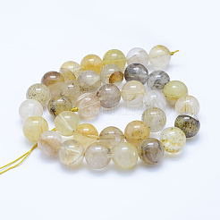 Natural Dendritic Quartz Beads Strands&nbsp;G-J373-01-12mm