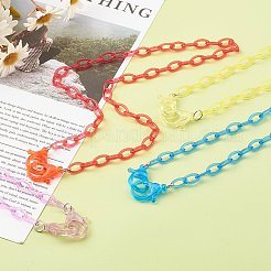 Personalized ABS Plastic Cable Chain Necklaces&nbsp;NJEW-JN03476