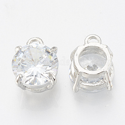 Alloy Cubic Zirconia Charms&nbsp;ZIRC-Q017-018P