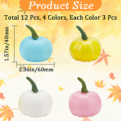 12Pcs 4 Colors Polyethylene Artificial Pumpkin&nbsp;DJEW-GF0001-71B