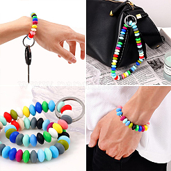 120Pcs Flat Round Food Grade Eco-Friendly Silicone Beads&nbsp;SIL-WR0001-04B