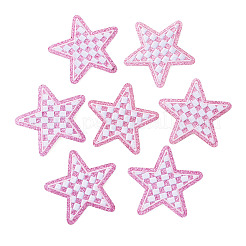8Pcs Star with Lattice Computerized Embroidery Polyester Iron on/Sew on Patches&nbsp;PATC-TA0001-49A