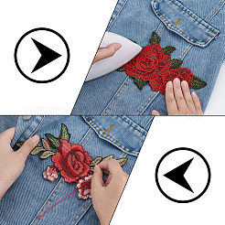 10Pcs 5 Styles Handmade Polyester Embroidered Lace Flower&nbsp;FIND-WR0011-85
