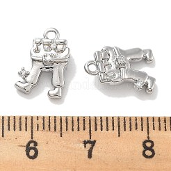 Rack Plating Brass Clear Cubic Zirconia Pendants&nbsp;KK-M102-21P-A