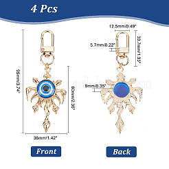 4Pcs Evil Eye Resin Pendant Decorations&nbsp;KEYC-AR0001-26