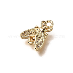 Brass Micro Pave Cubic Zirconia Charms&nbsp;KK-B152-07B-G