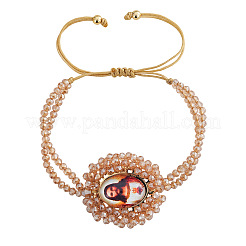 Adjustable Glass Beads Double Layers Braided Bead Bracelets&nbsp;DY5485