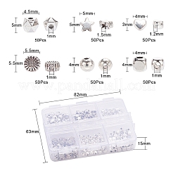 300Pcs 6 Style Tibetan Style Alloy Spacer Beads&nbsp;TIBE-YW0001-24