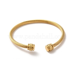Ion Plating(IP) 304 Stainless Steel Cuff Bangles&nbsp;BJEW-P310-01G