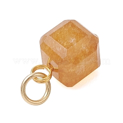 Dyed Natural White Jade Imitation Tourmaline Faceted Cube Charms&nbsp;PALLOY-JF05108