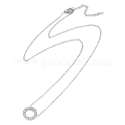Ring 304 Stainless Steel Crystal Rhinestone Pendant Necklaces & Bracelets & Stud Earrings Sets for Women&nbsp;SJEW-C004-09P-01