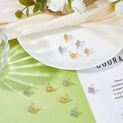 12Pcs Brass Stud Earring Findings&nbsp;KK-DC0004-69